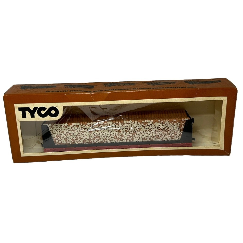 HO Tyco‎ Pulpwood Flat Car with Log Load Southern Railroad SRR 4365 With Box